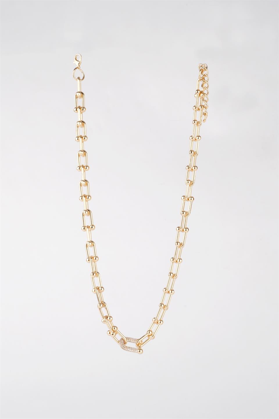 CHARM GOLD ÇELİK KOLYE