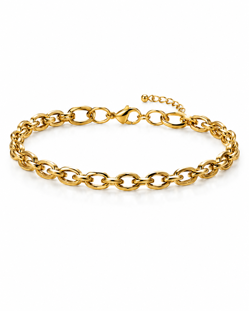 Core strength Chain Gold Çelik Bileklik 