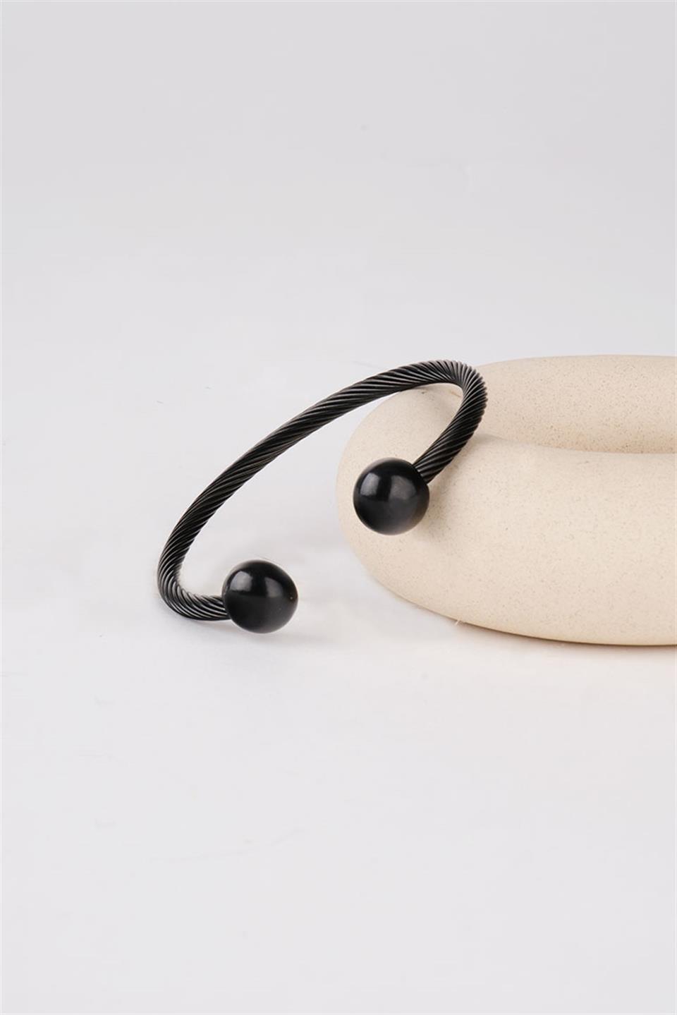 EMILIO SİYAH ÇELİK BİLEKLİK