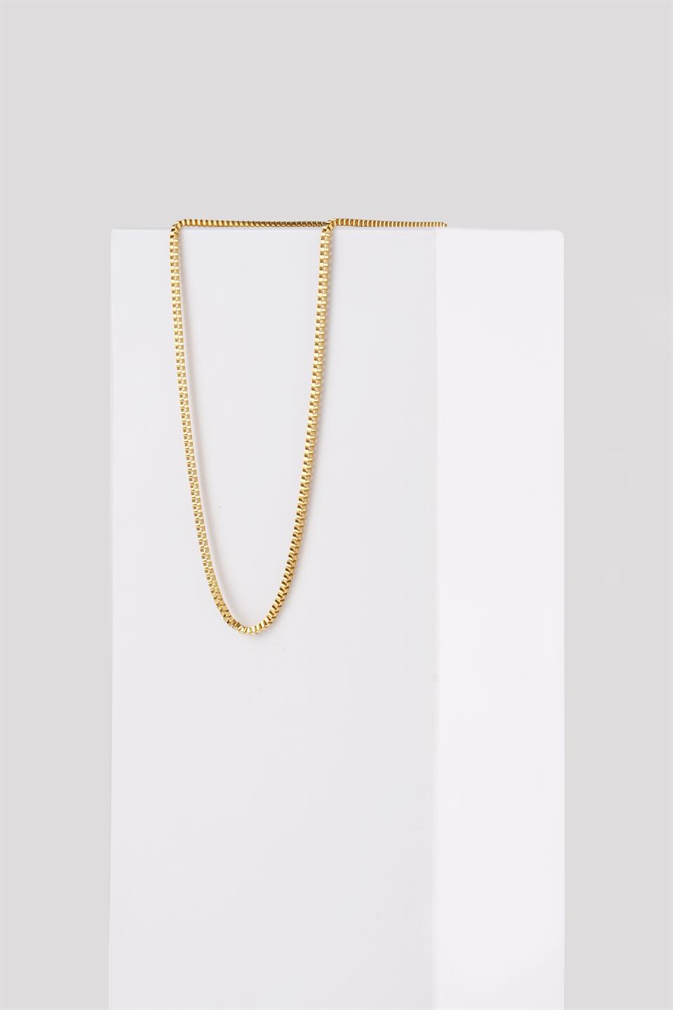 FIONA GOLD ÇELİK ZİNCİR KOLYE