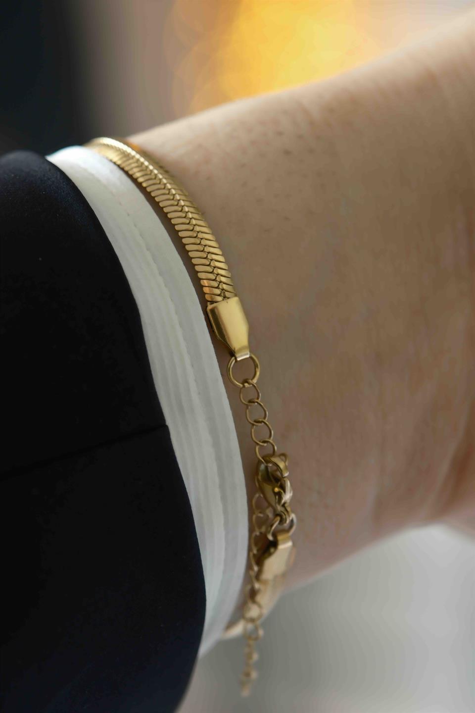 Python Flow Band Silver Çelik Bileklik 