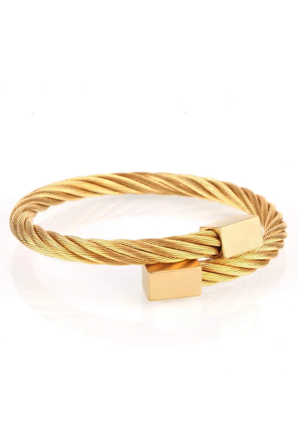 RECTANGLE GOLD TITANIUM ÇELİK BİLEKLİK