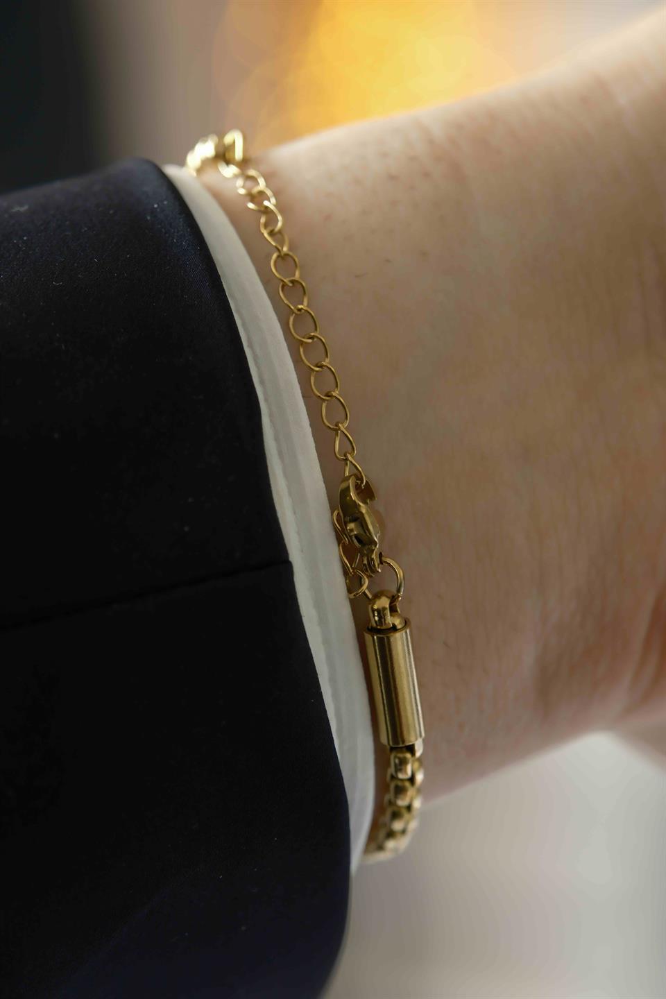 Rogue Chain Gold Çelik Bileklik 