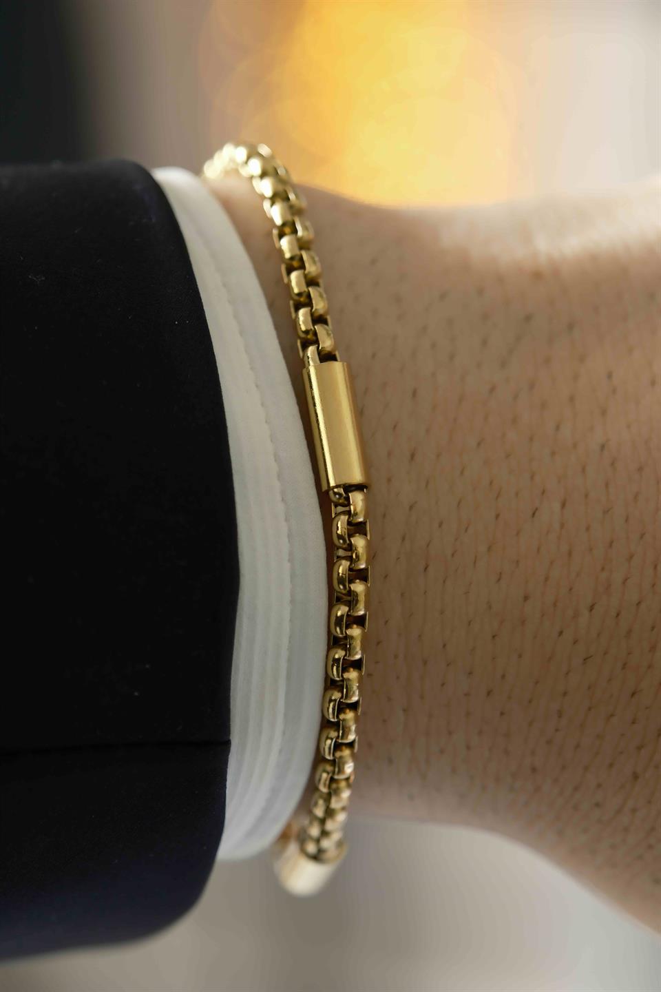 Rogue Chain Gold Çelik Bileklik 