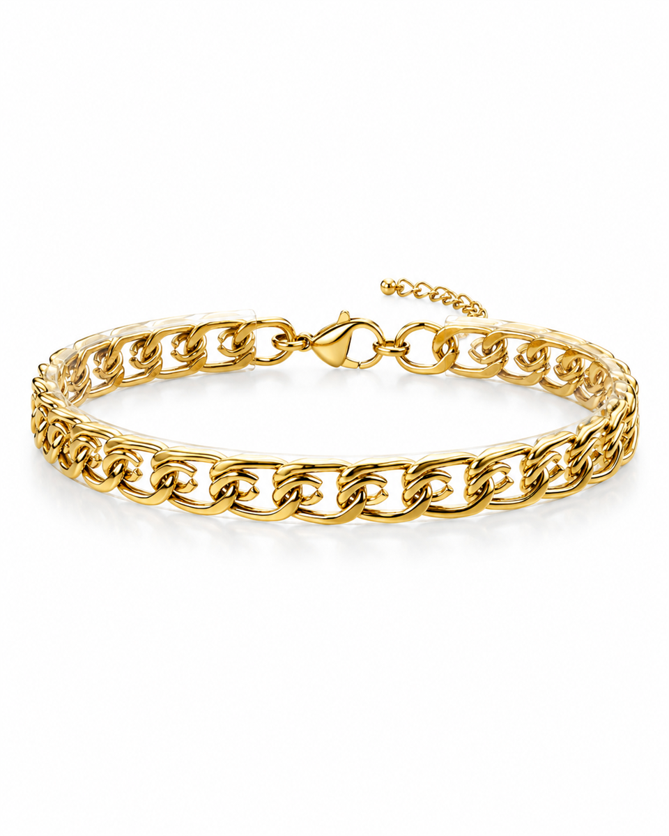 Sailors Grip Chain Gold Çelik Bileklik 