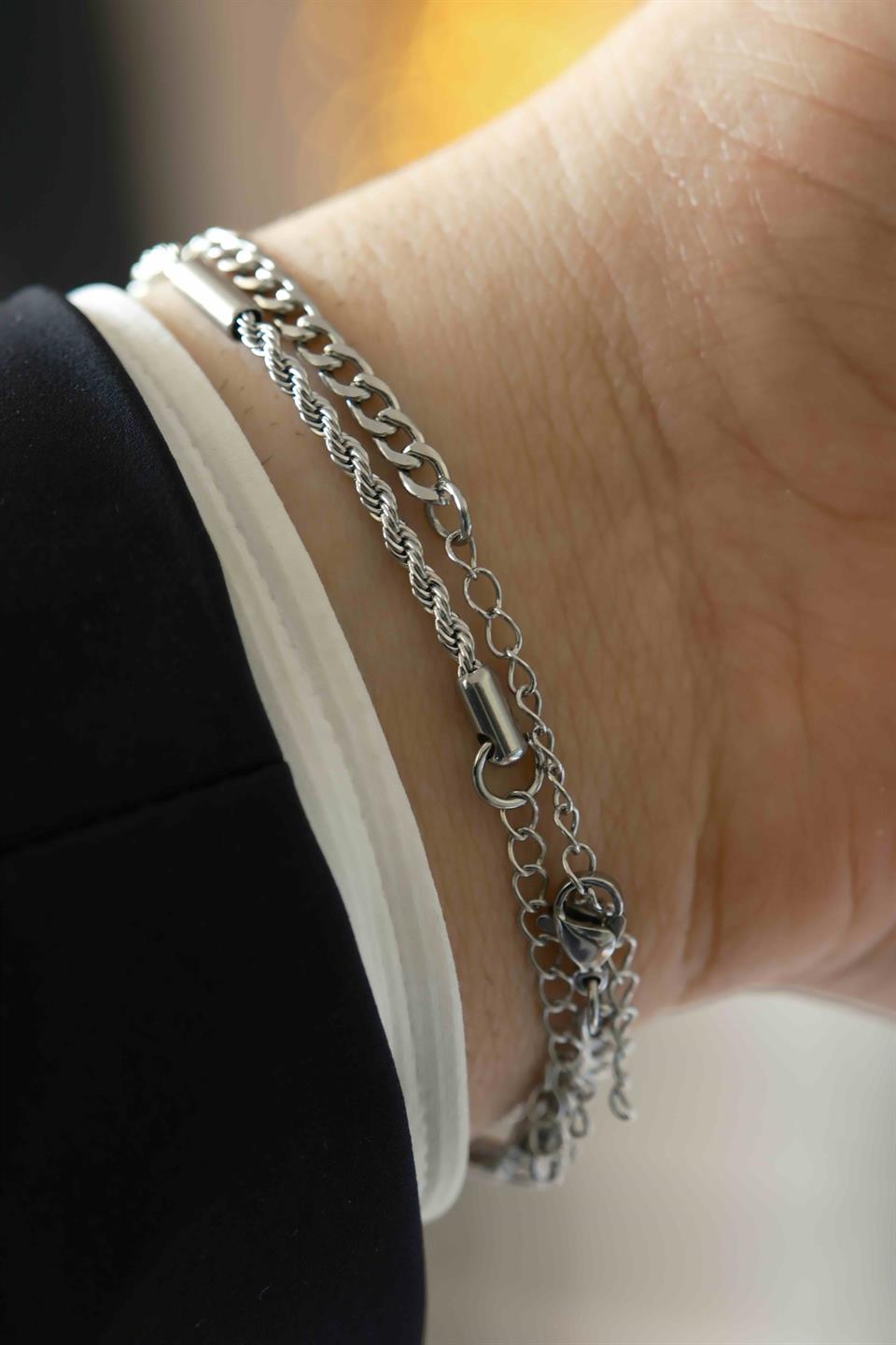 Spiral Touch Silver Çelik bileklik 