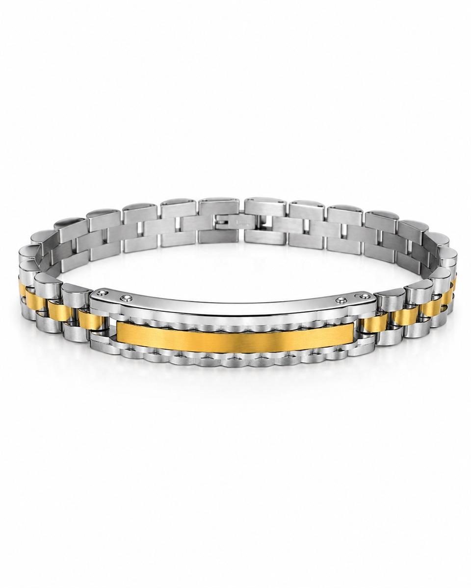 VERVE SILVER GOLD ÇELİK BİLEKLİK