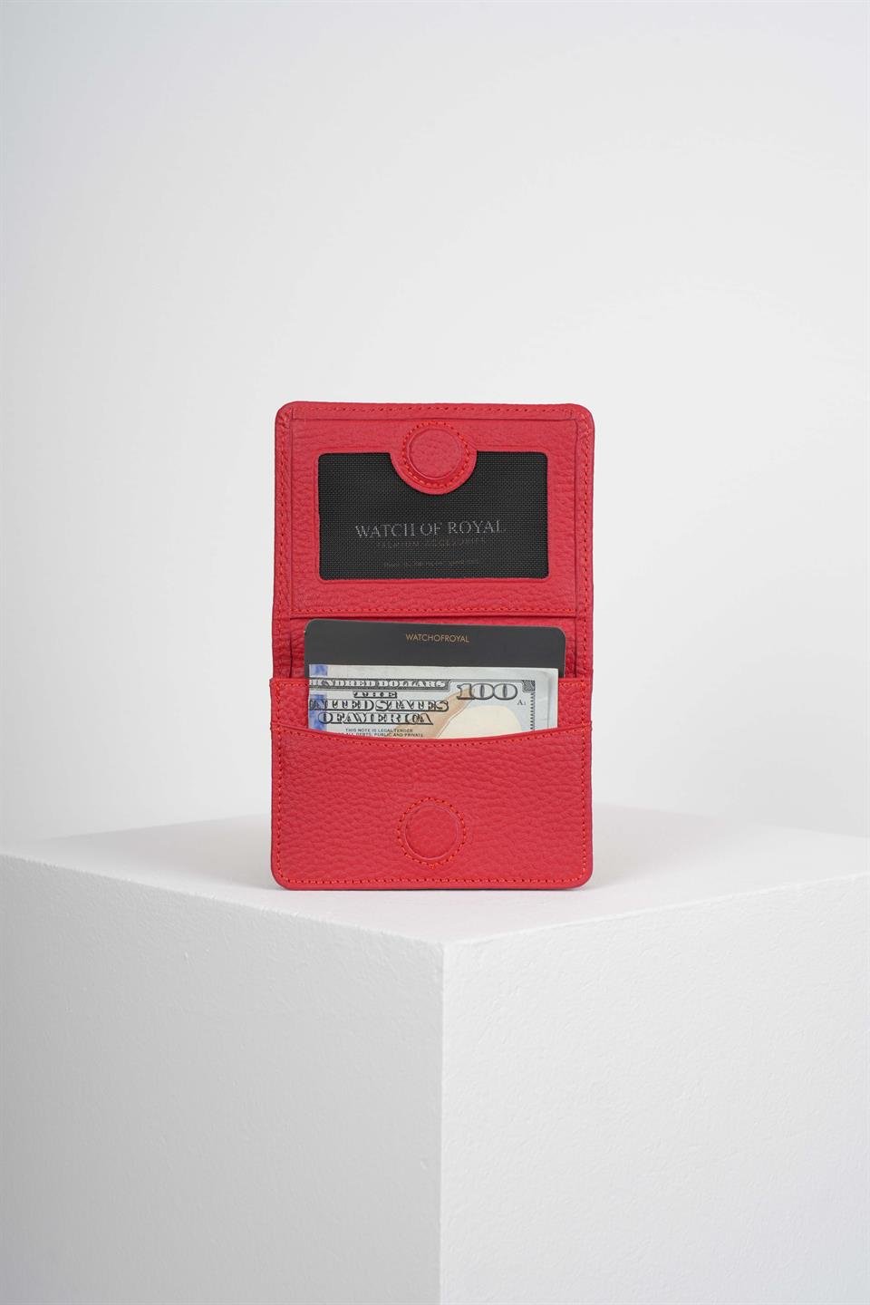 BERLIN RED HAKİKİ DERİ MINI CÜZDAN