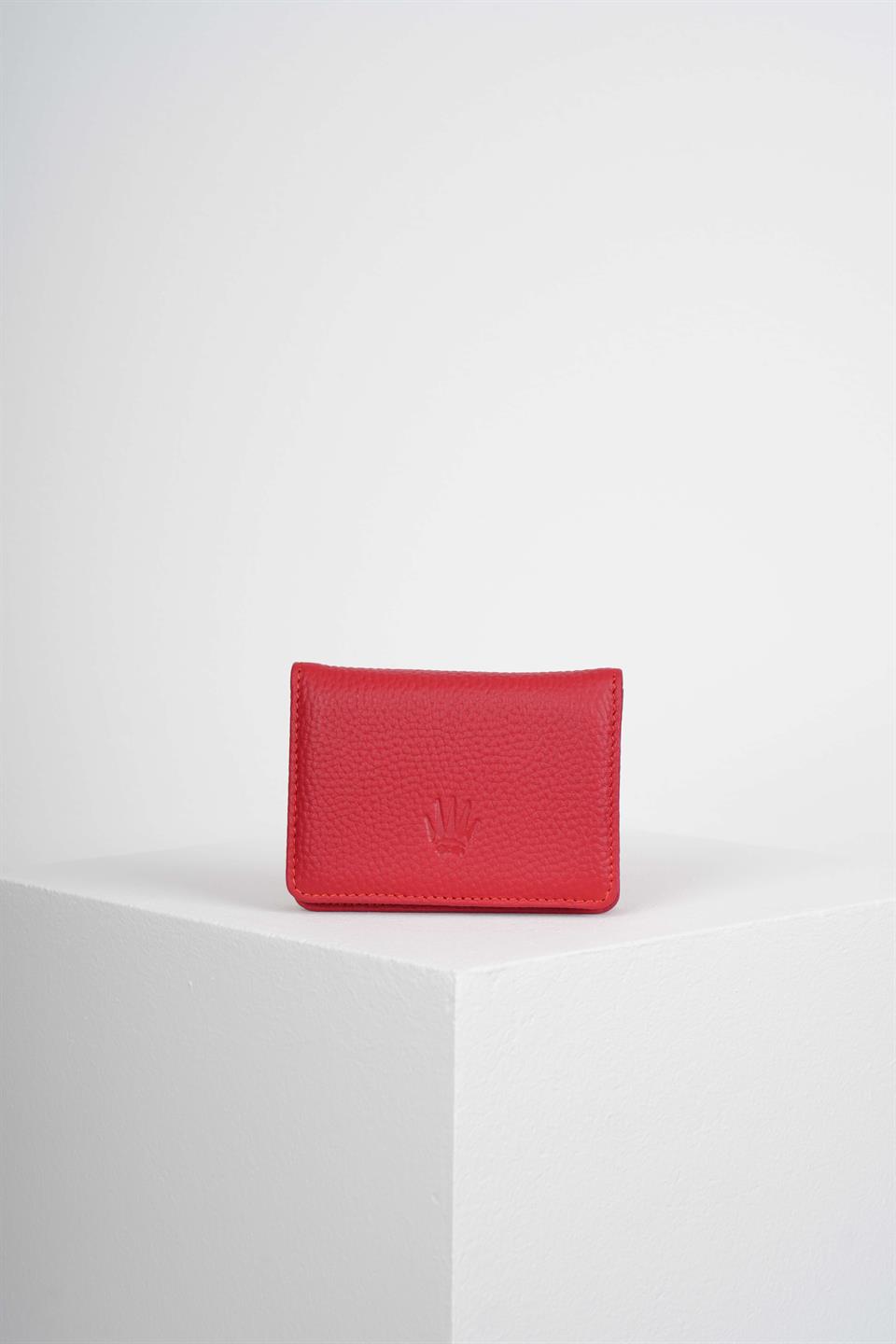 BERLIN RED HAKİKİ DERİ MINI CÜZDAN