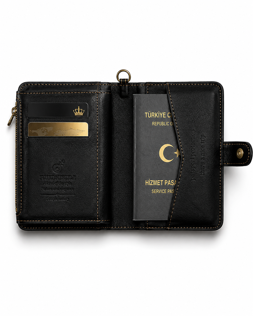 Boardingpass Black Deri Cüzdan ve Pasaportluk