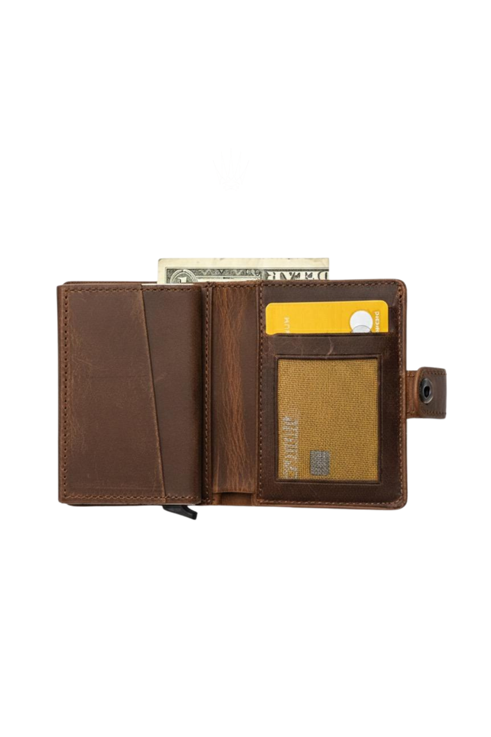 Botta Kızaklı Efekt Taba Hakiki Deri Cüzdan Kartlık