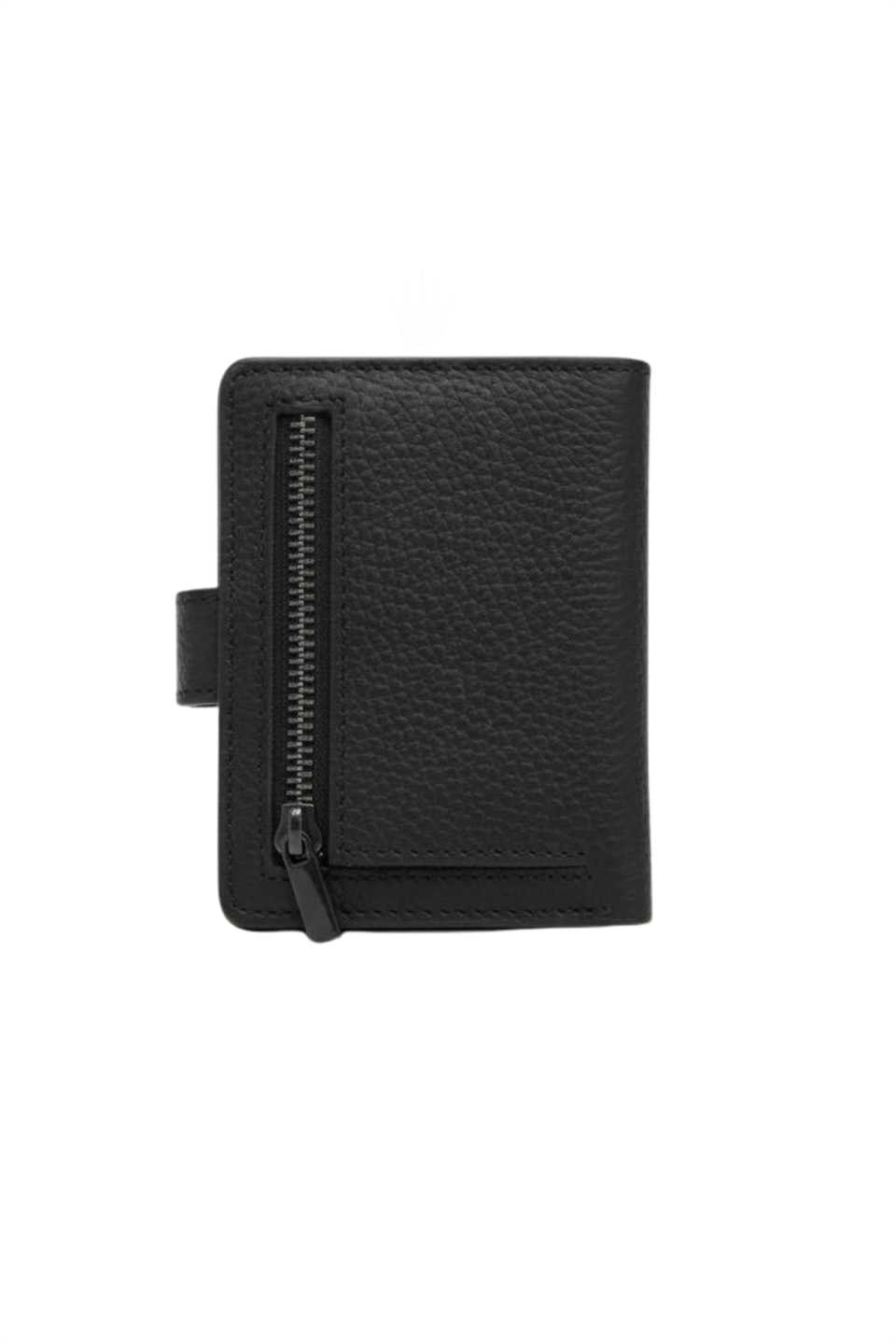 Botta Kızaklı Siyah Hakiki Deri Cüzdan Kartlık