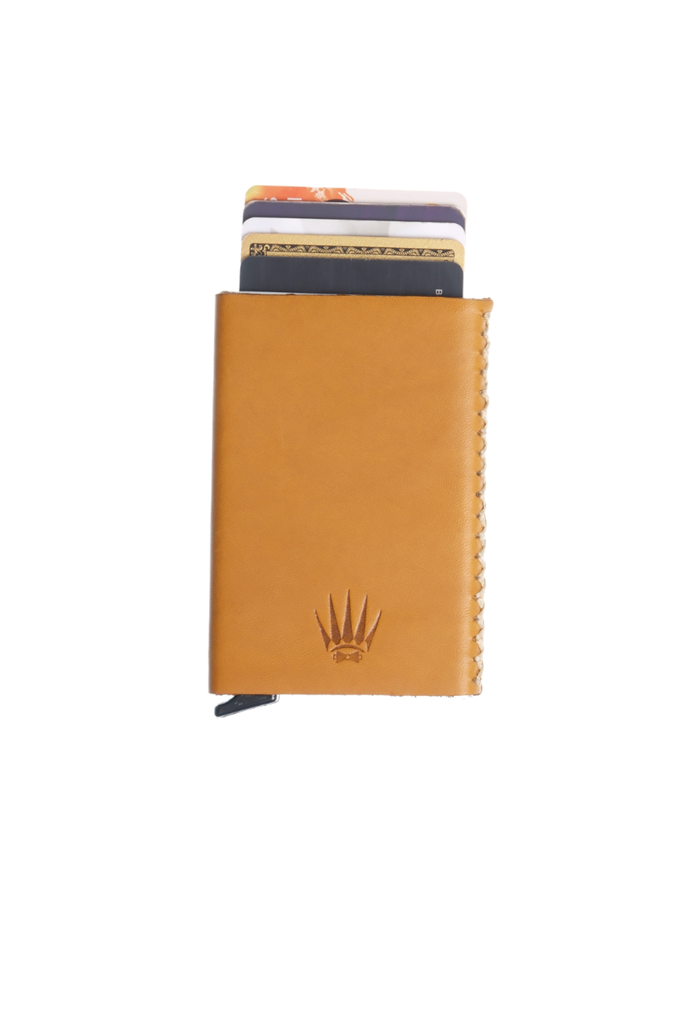 Cortex Slim Buttero Camel Hakiki Deri Bölmeli Kızaklı Mekanizmalı Kartlık