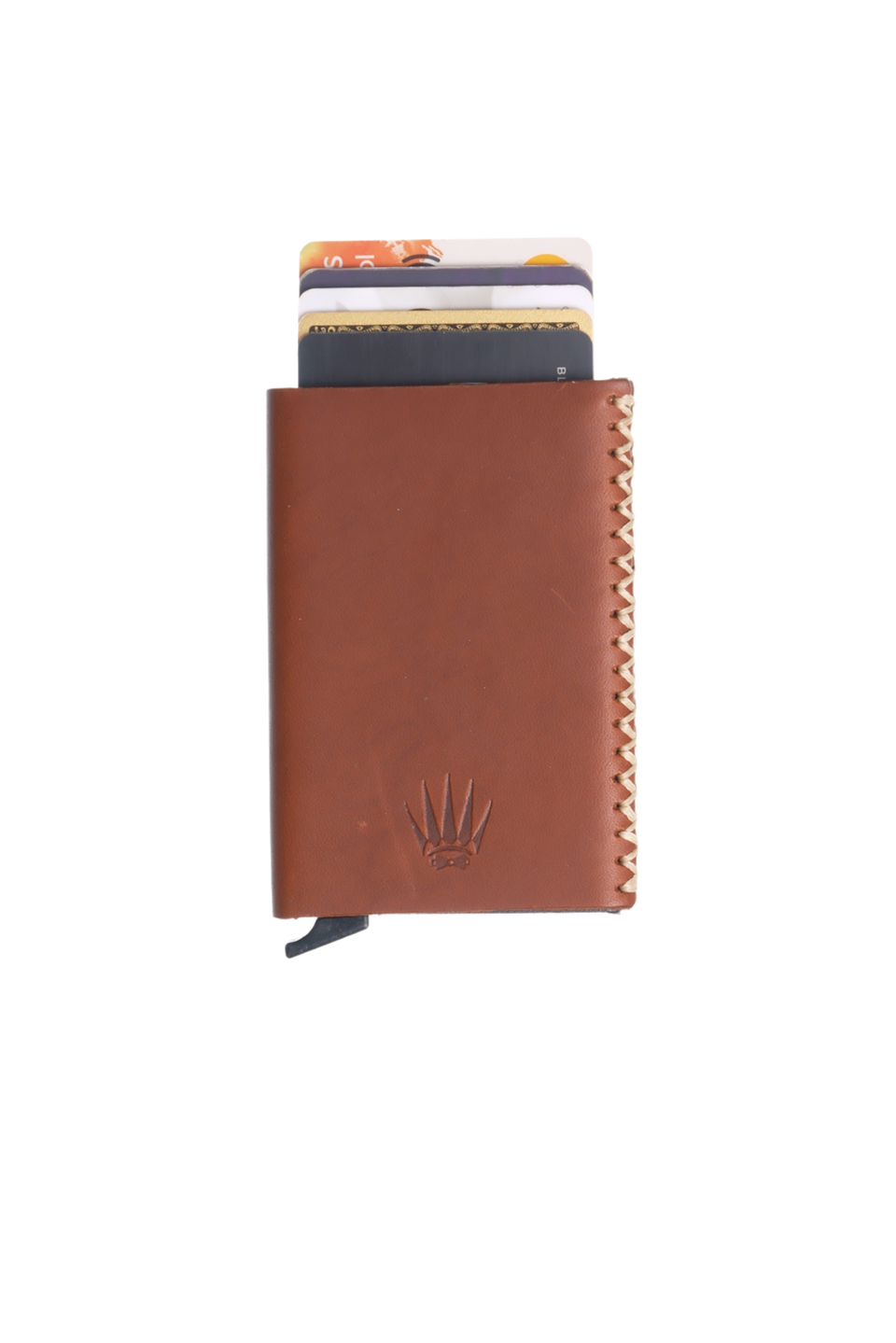 Cortex Slim Buttero Kiremit Hakiki Deri Bölmeli Kızaklı Mekanizmalı Kartlık