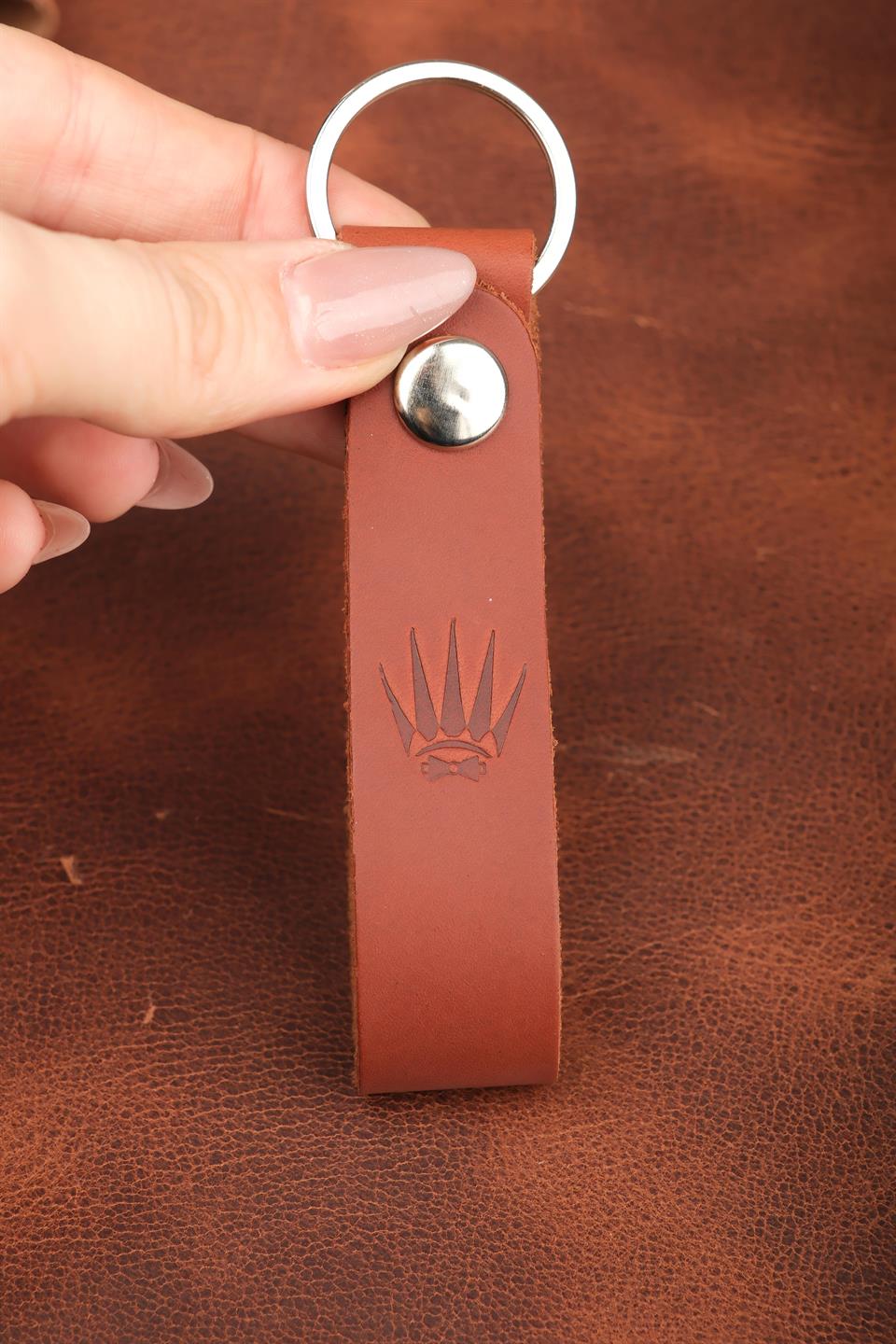 Hediye Seti Hakiki Deri Buttero Kiremit Mekanizmalı Kartlık&Anahtarlık