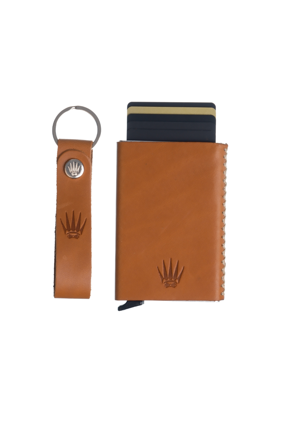 Hediye Seti Hakiki Deri Buttero Taba Mekanizmalı Kartlık&Anahtarlık