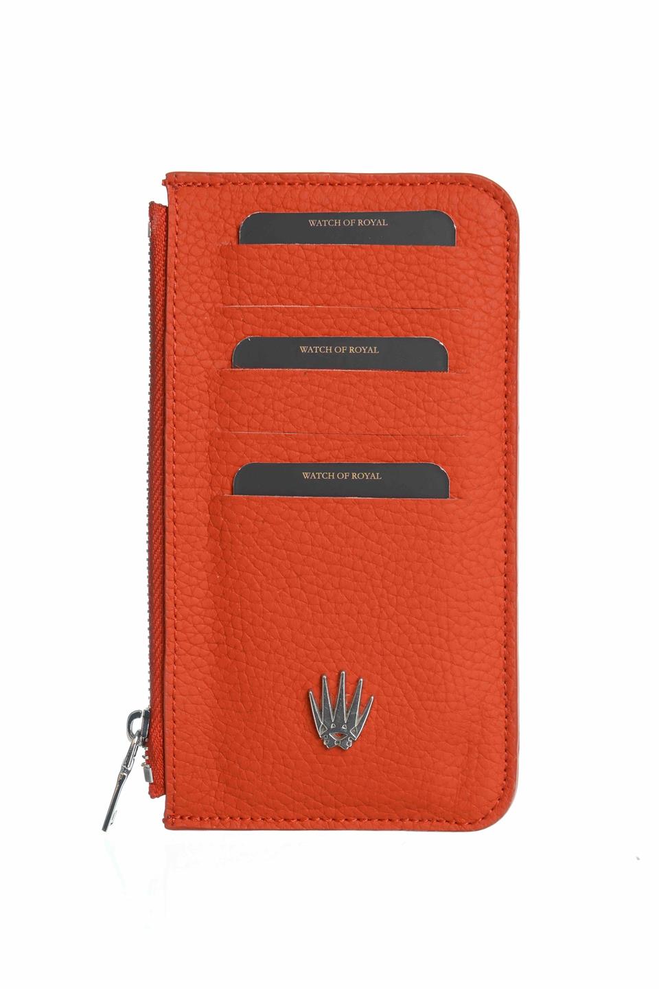 Lexis Kırmızı Hakiki Deri Fermuarlı Kartlık 