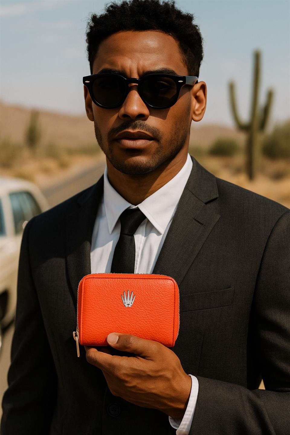 Lyon Kırmızı Hakiki Deri Cüzdan Kartlık 