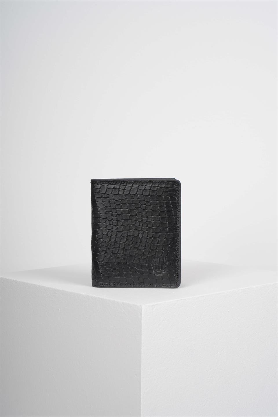 MONREO PETEK SİYAH HAKİKİ DERİ CÜZDAN   