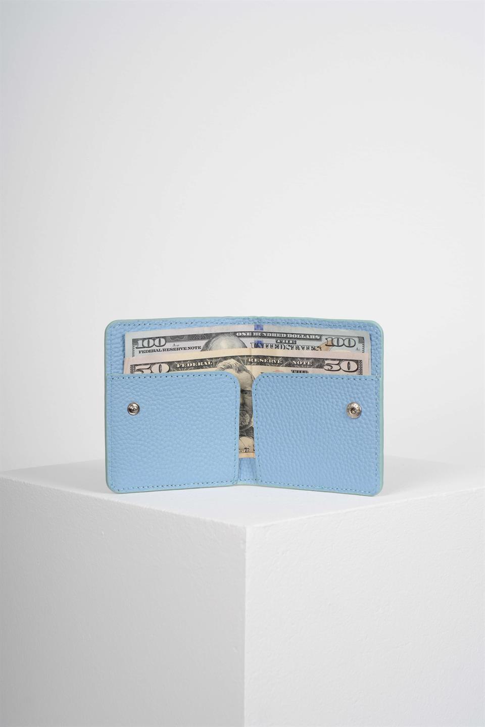 PAIR TURKUAZ SLIM HAKİKİ DERİ CÜZDAN