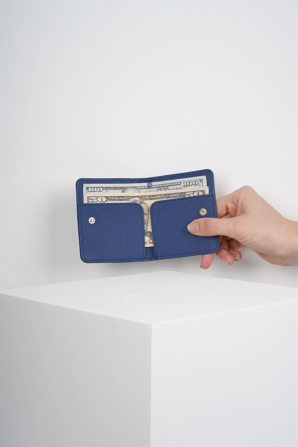 PAIR FLOTTER NAVYMAVİ SLIM HAKİKİ DERİ CÜZDAN