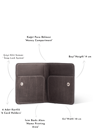 PAIR EFEKT GREY SLIM HAKİKİ DERİ CÜZDAN