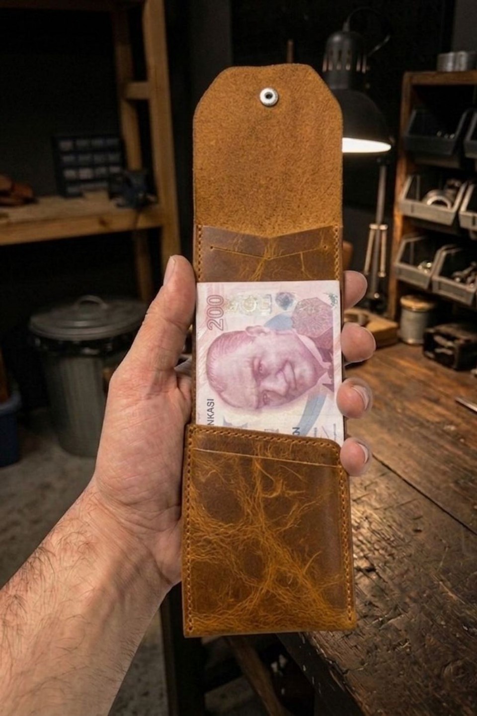 PureFold Crazy Sarı Hakiki Deri Kartlık Cüzdan