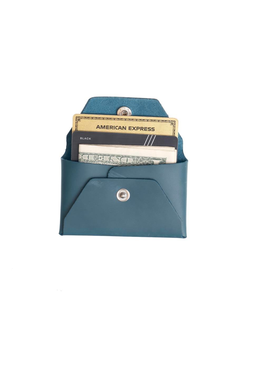 Buttero Mavi Hakiki Deri Cüzdan Kartlık SecureVault