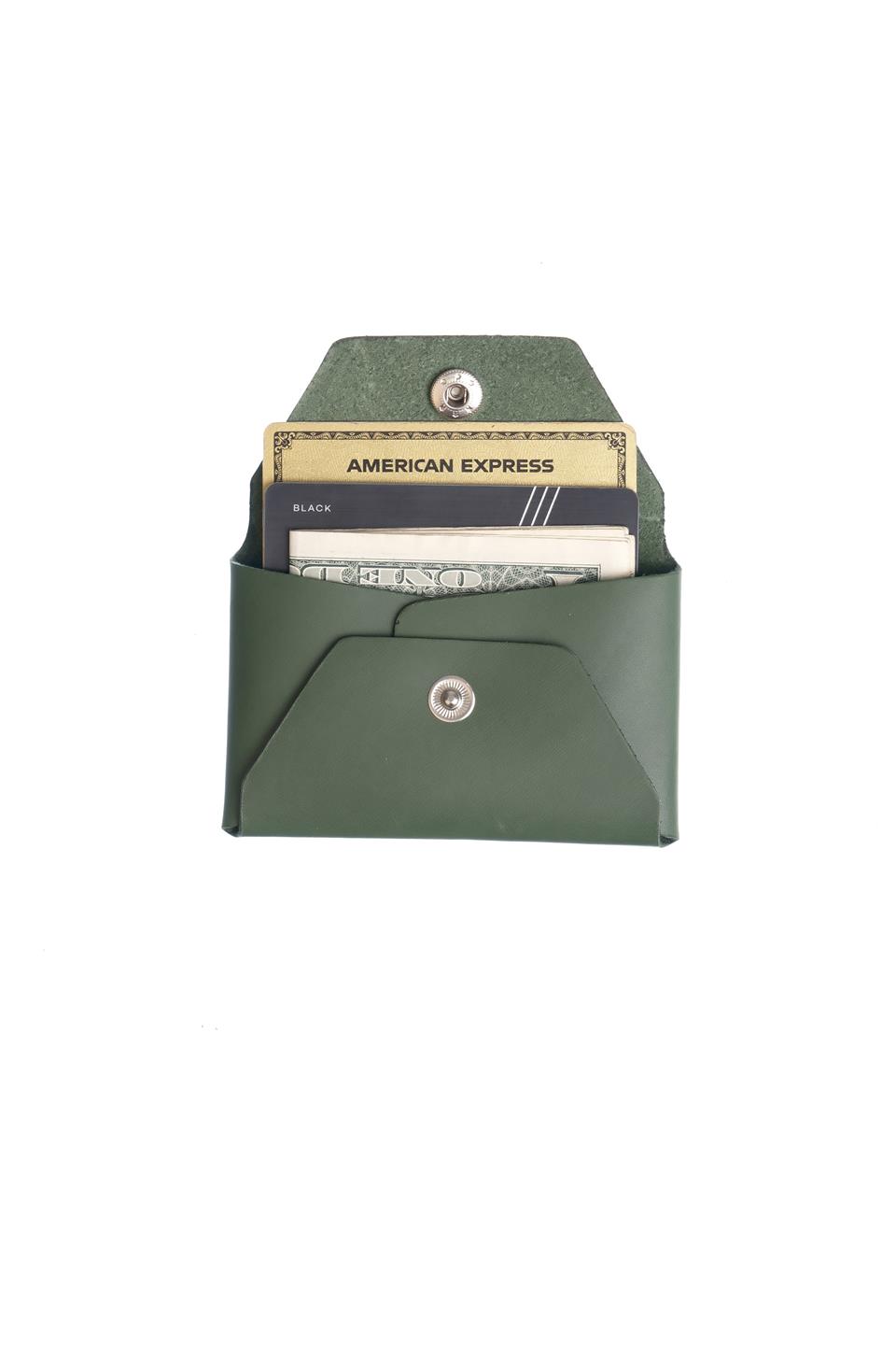 Buttero Yeşil Hakiki Deri Cüzdan Kartlık SecureVault