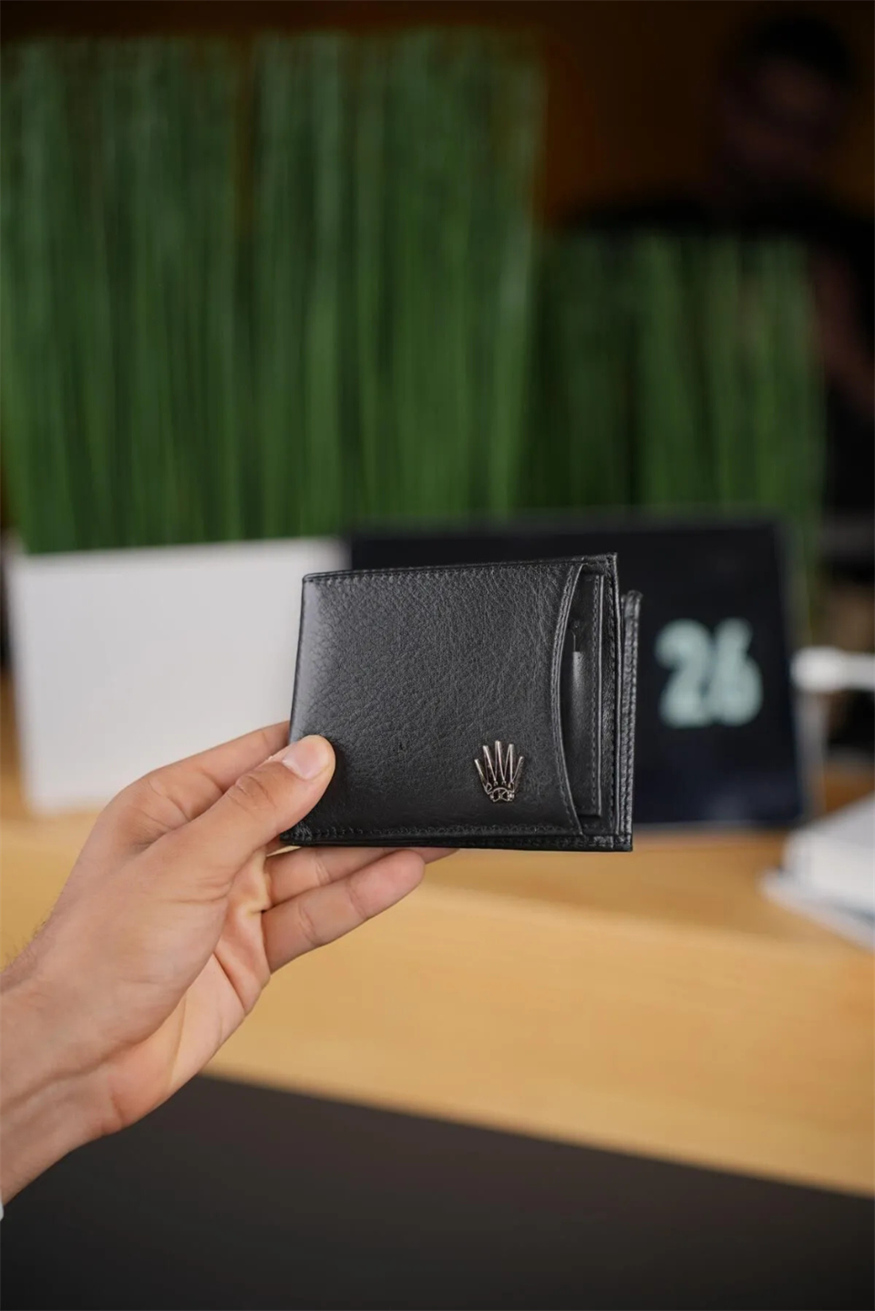 LUXFOLD SİYAH  HAKİKİ DERİ CÜZDAN