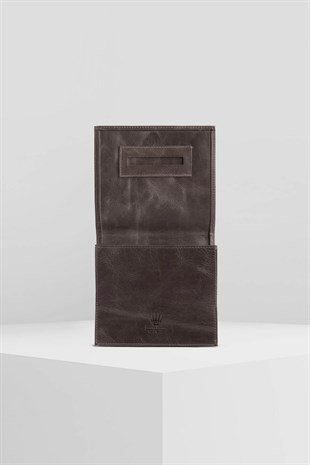 TechGear Gri Hakiki Deri Organizer - Mouse, Şarj Aleti ve Kablo Düzenleyici