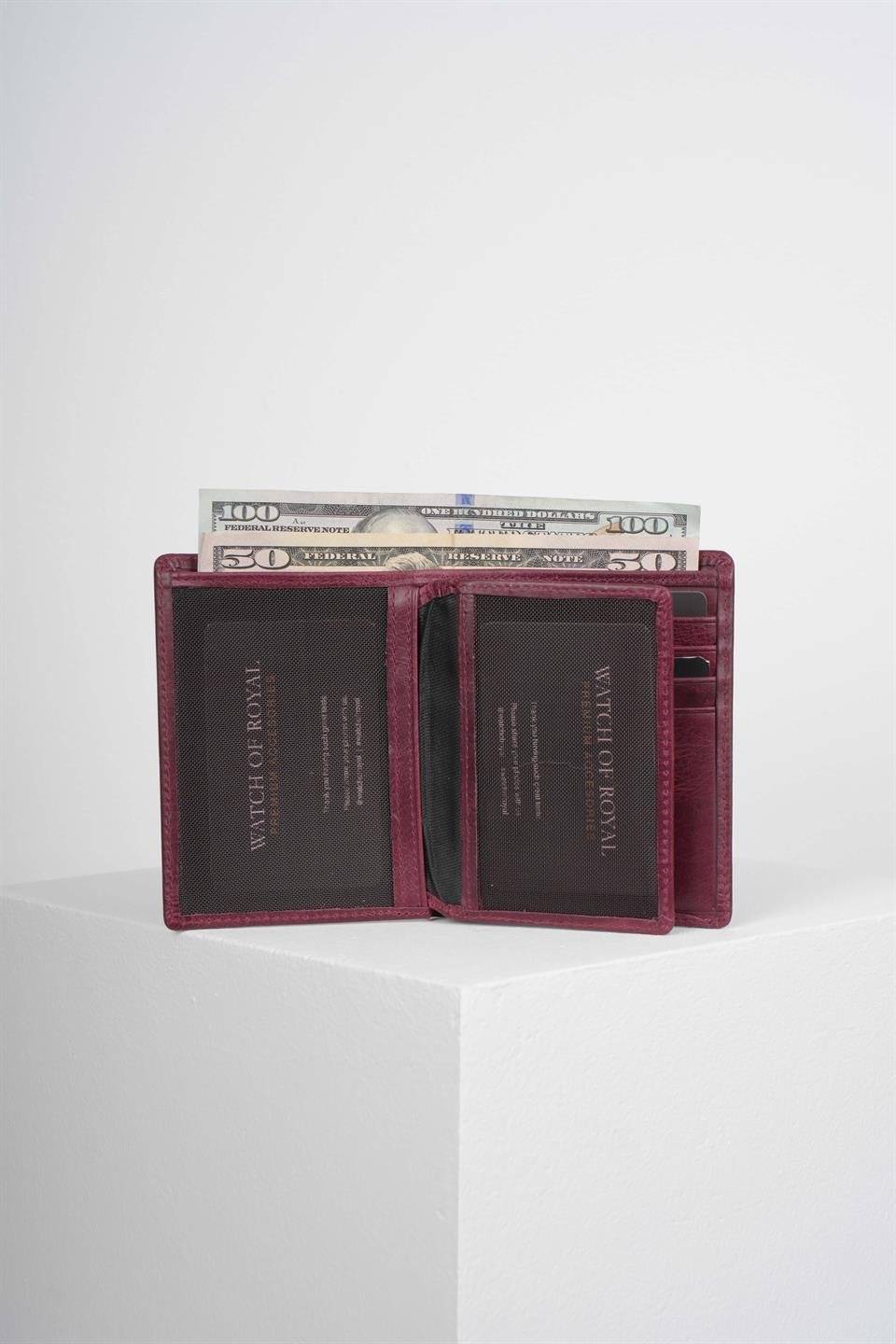 VENETO BORDO HAKİKİ DERİ CÜZDAN