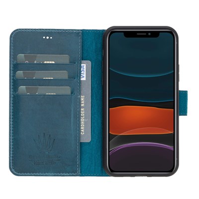 MAGIC WALLET IPHONE 11 PRO TURKUAZ CUZDAN + KILIF