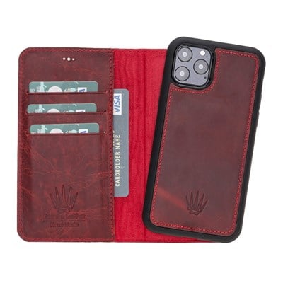 MAGIC WALLET IPHONE 11 PRO BORDO CUZDAN + KILIF