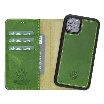 MAGIC WALLET IPHONE 11 PRO YEŞİL CUZDAN + KILIF