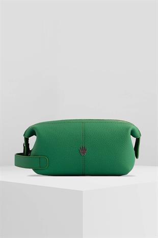 VALERIO GREEN GENUINE LEATHER HAND BAG