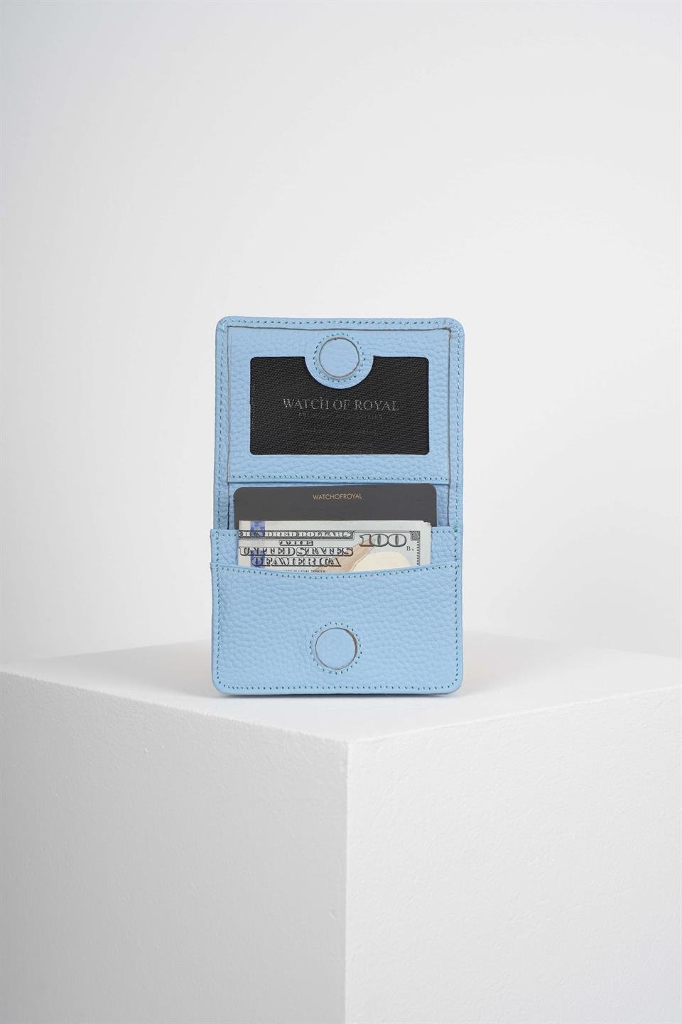 BERLIN TURKUAZ HAKİKİ DERİ MINI CÜZDAN