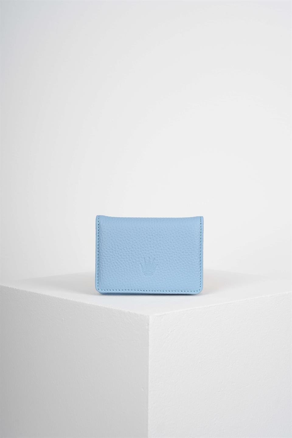 BERLIN TURKUAZ HAKİKİ DERİ MINI CÜZDAN