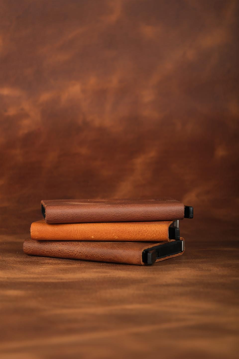 Hakiki Deri efekt Taba Cüzdan 5 Kart Bölmeli & Kartlık,Mekanizmalı ve RFID Korumalı Cüzdan Lexı