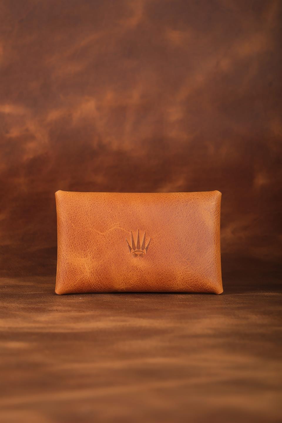 Hakiki Deri Cüzdan ve Kartlık Taba Çift Para Bölmeli, 10 Kart Bölmeli Vermont