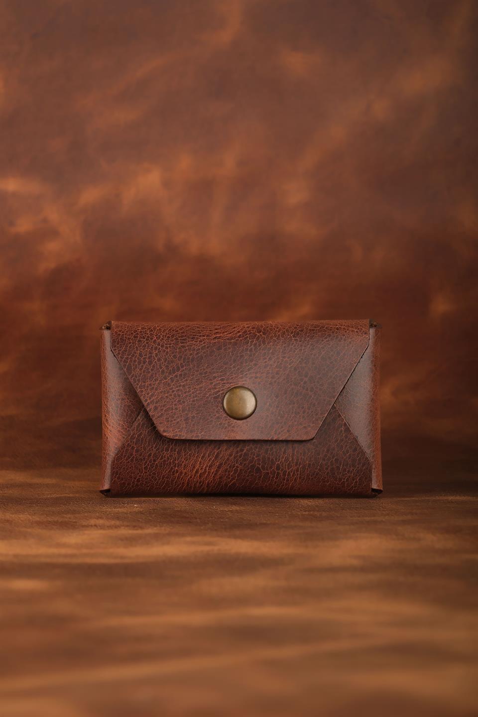 Hakiki Deri Cüzdan ve Kartlık Kahverengi 10 Kart Bölmeli Deri Cüzdan Vermont