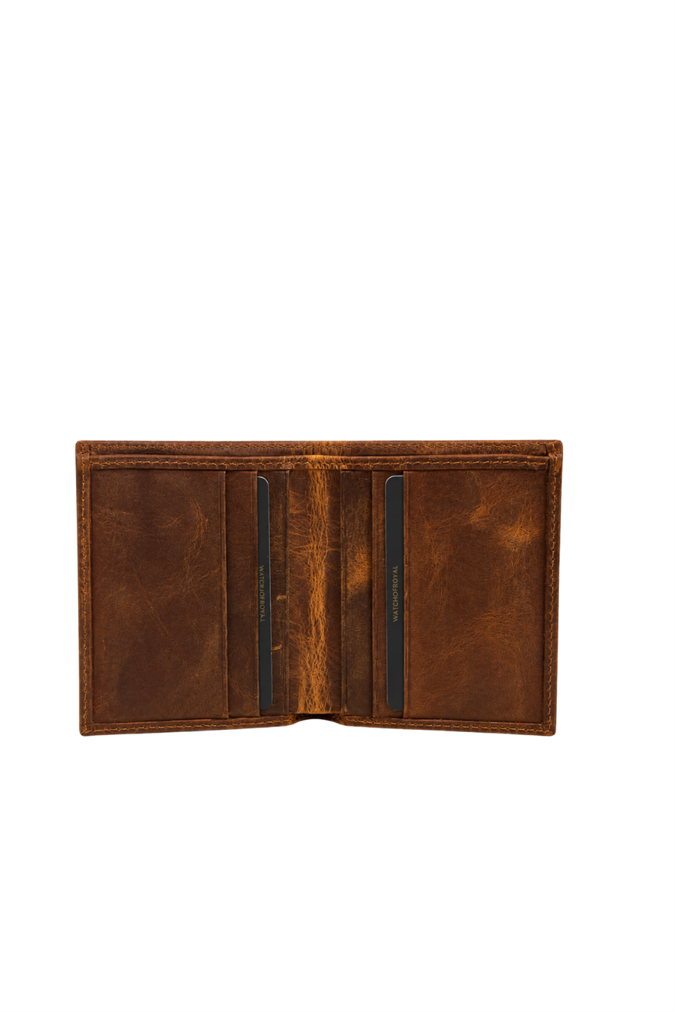 %100 Hakiki Deri Crazy Taba Cüzdan 6 Kart Bölmeli Hafif ve Minimalist Tasarım Wood