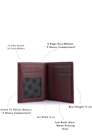 JONES BORDO HAKİKİ DERİ CÜZDAN