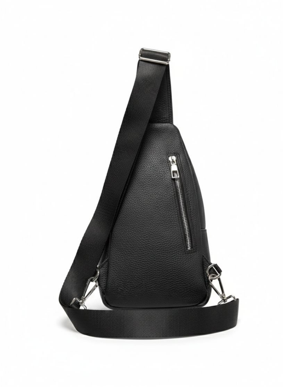 Bold Bag Siyah Çapraz Hakiki Deri Çanta