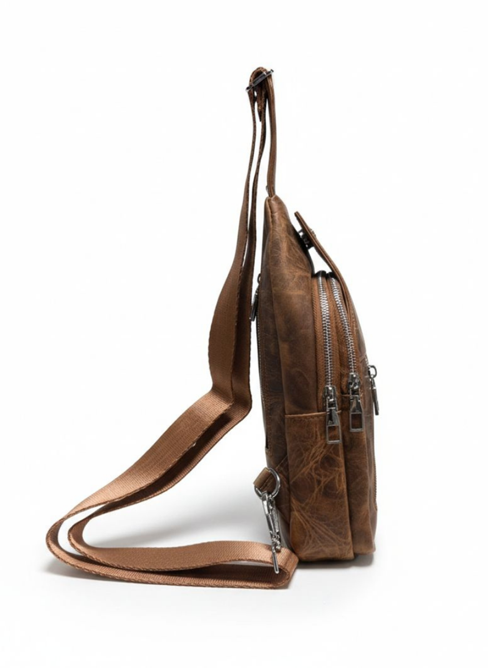 Bold Bag Crazy Taba Çapraz Hakiki Deri Çanta