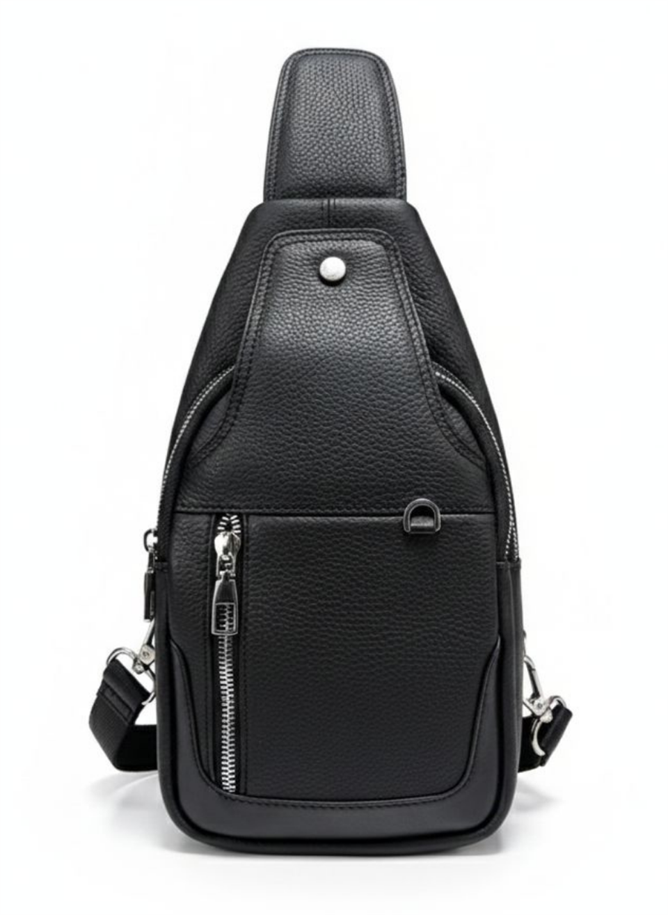 Bold Bag Siyah Çapraz Hakiki Deri Çanta