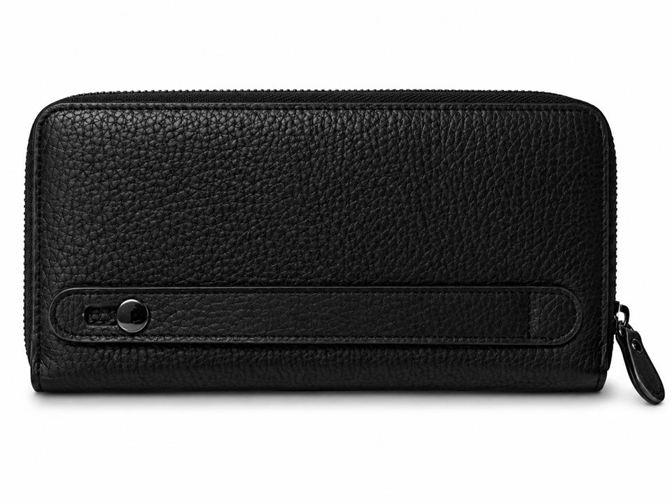 Brookyn Black Hakiki Deri Telefon Cüzdanı,El Çantası