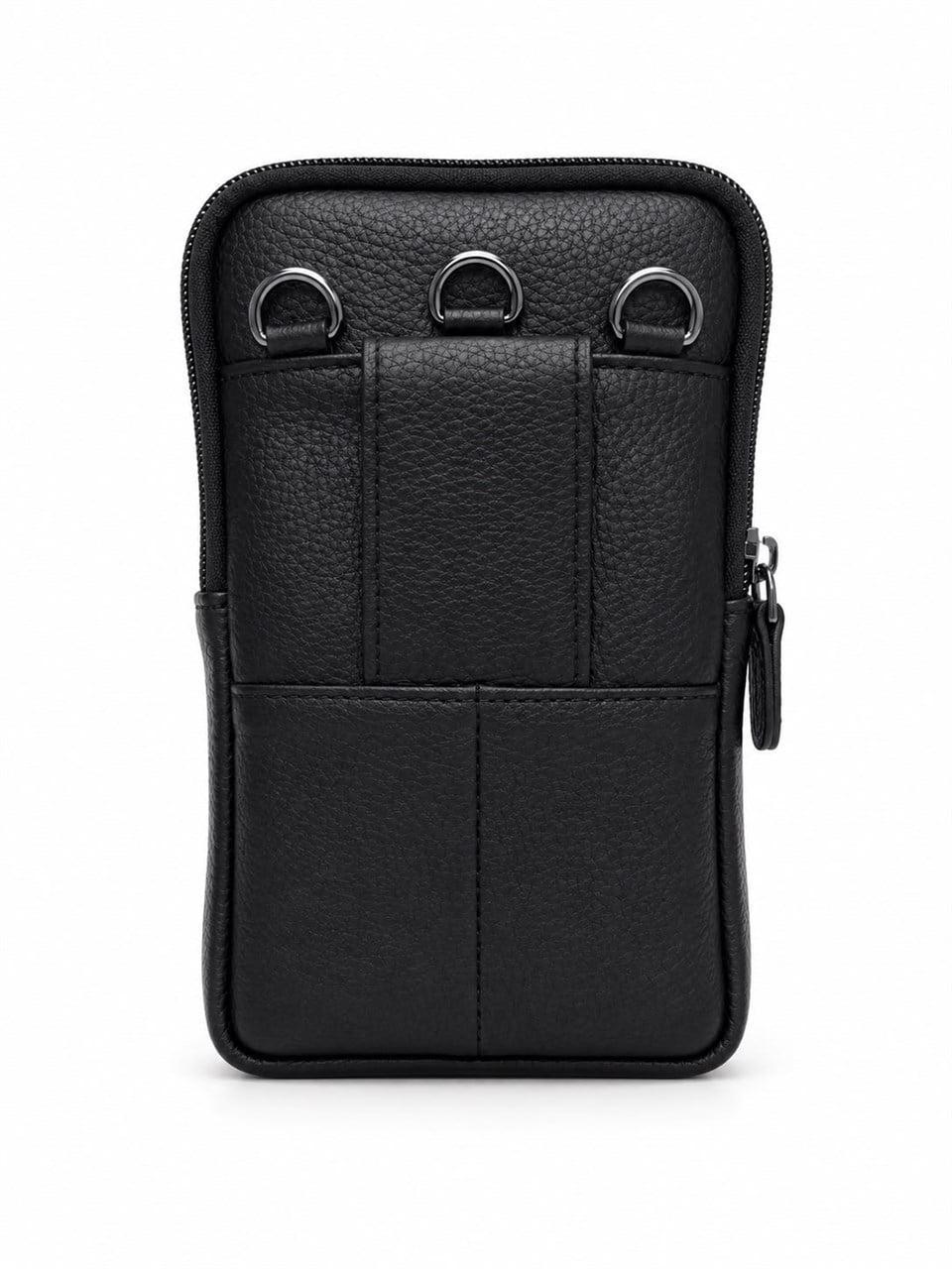 Calvena Black Hakiki Deri Askılı Çantası