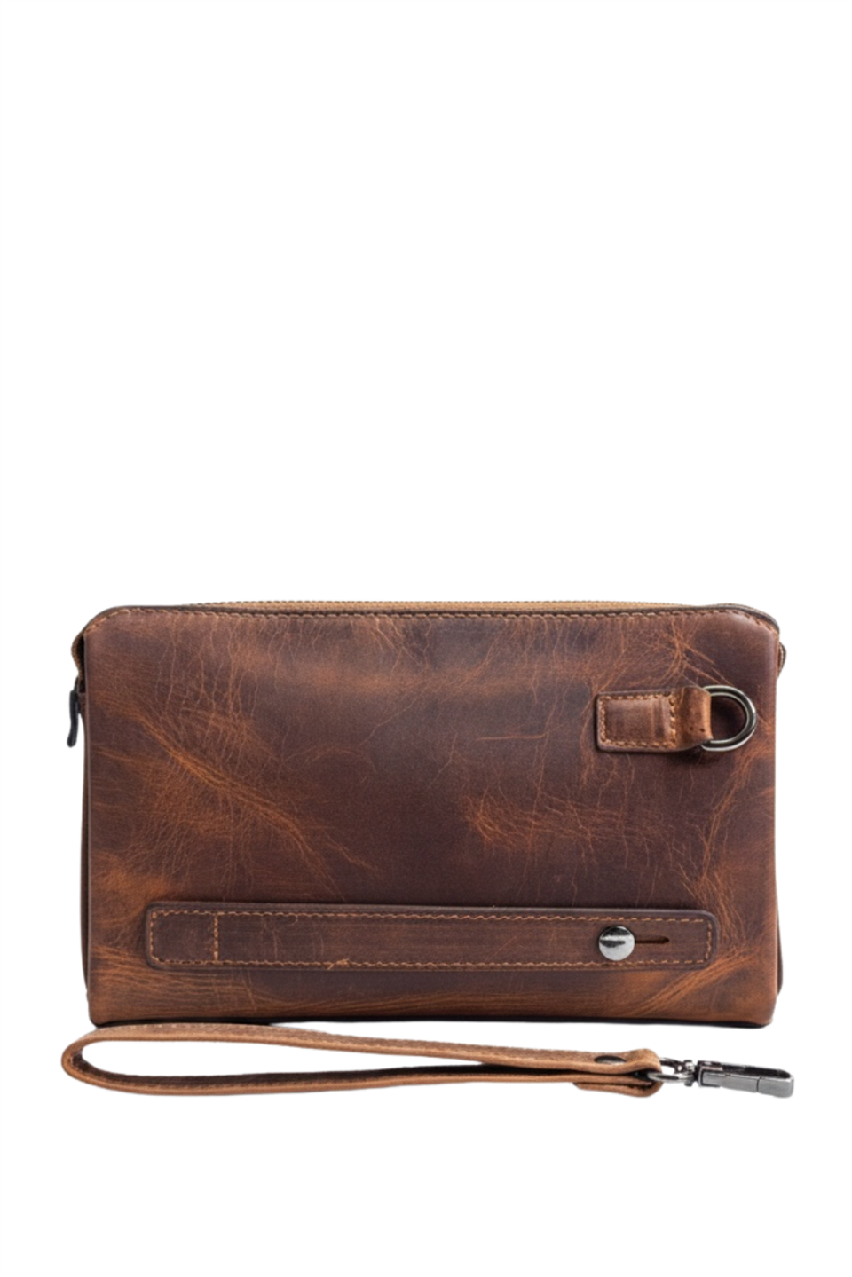 Cipher Crazy Taba Parmak İzi Kilitli Hakiki Deri El Çantası