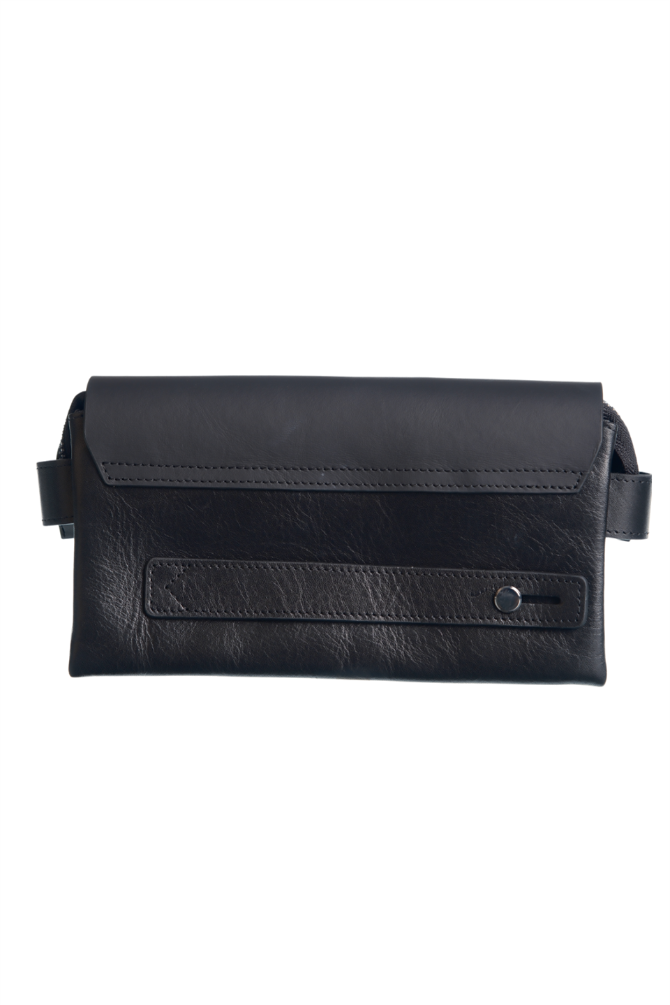 CRASH SİYAH HAKİKİ DERİ EL ÇANTASI